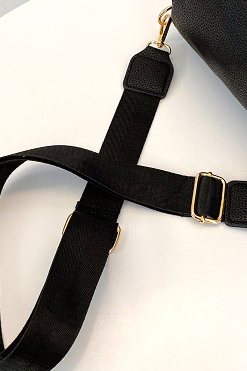 Vegan Leather Multi Pocket Crossbody Bag