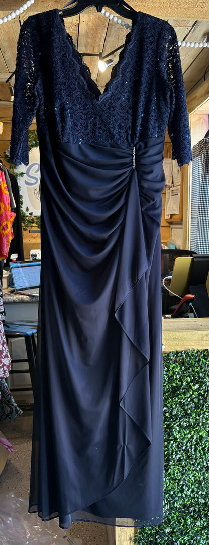 DRESS EVENING NAVY B&A SZ 14